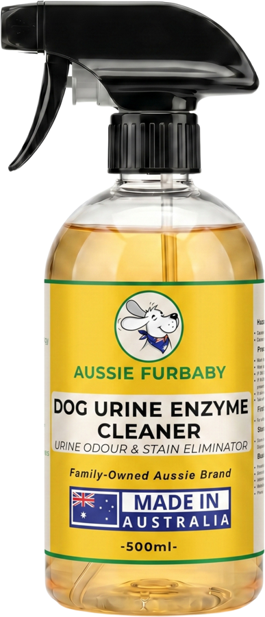 The Yellow bottle: Aussie Furbaby dog urine enzyme cleaner, 500 mL