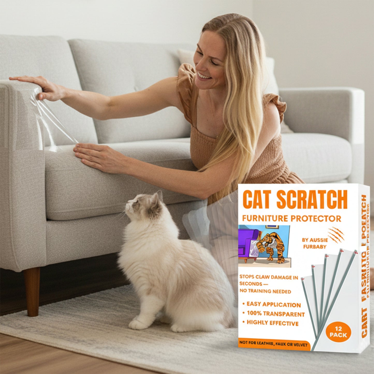 Cat Scratch Protector Tiger Tape – Protect Sofa From Cat Scratching – Couch Protector From Cats