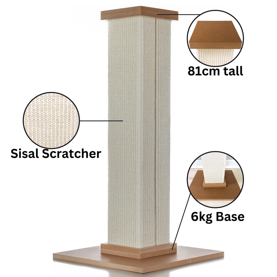 Aussie Furbaby™ 81 cm Vertical Cat Scratching Post – Durable & Balanced