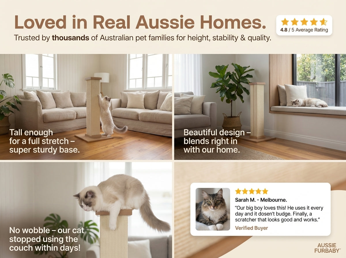 Aussie Furbaby™ 81 cm Vertical Cat Scratching Post – Durable & Balanced