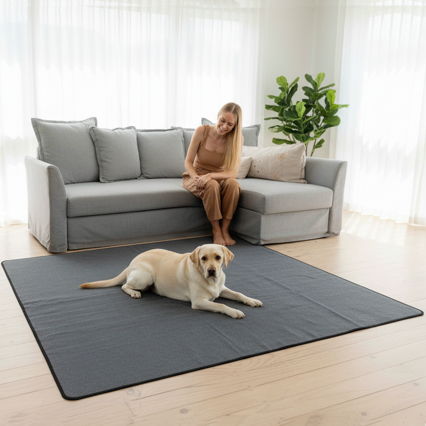 Grey Soft Absorbent Pet Mat – Washable Pee Pad & Dog Mat | Aussie Furbaby