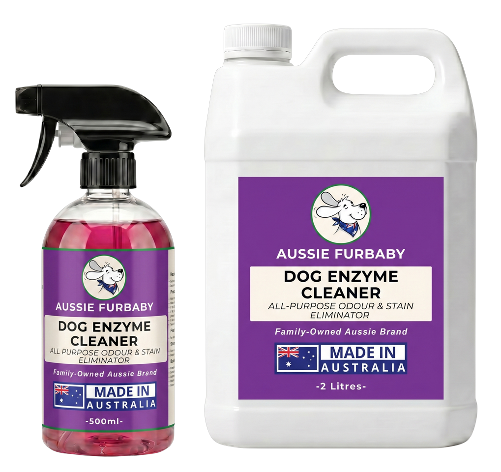 The Carpet & Upholstery Kit for Dogs: the real bottles in the box