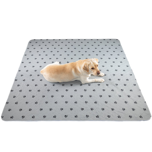 Aussie Furbaby Washable Puppy Pads XXL – Reusable Dog Pee Pads, Absorbent Leakproof Training Pad, Grey Paw Print